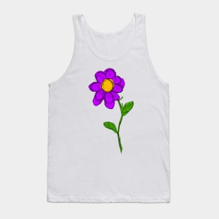 Purple Flower Tank Top